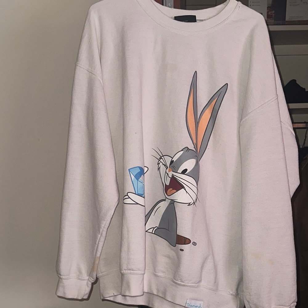 Diamond Supply Co White Crewneck Sweater